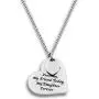 Daughter Gift from Mom or Dad - MY LITTLE GIRL YESTERDAY MY FRIEND TODAY MY DAUGHTER FOREVER Heart Pendant Necklace for Women & Teen Girls