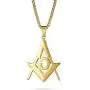 Bling Jewelry Black Oxidized Large Freemason Secret Society Square & Compass Masonic Symbol Pendant Necklace for Men Silver Gold Tone Stainless Steel with Bead Chain Bling Jewelry Black Oxidized Large Freemason Secret Society Square & Compass Masonic Symbol Pendant Necklace for Men Silver Gold Tone Stainless Steel with Bead Chain