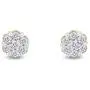 IGI Certified 0.50 Cttw Lab Grown Diamond Cluster Halo Flower Stud Earrings 10k White Gold (1/2cttw, G-H-I Color,Clarity I)