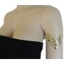 TFJ Women Fashion Jewelry Gold Metal High Upper Arm Cuff Bracelet Bling Wonder Costume Style