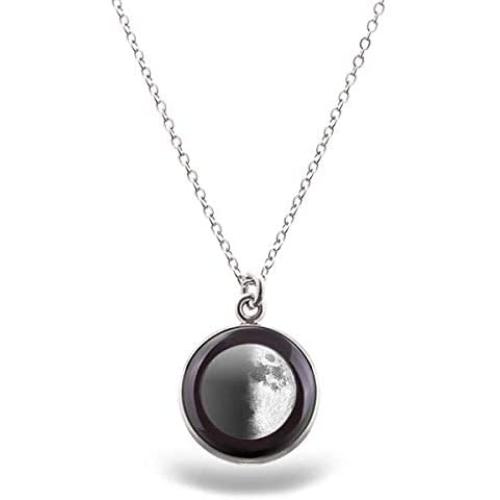 Your Moon Phase LUNA NECKLACE | Stainless Steel Charm / 18'' Chain
