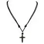 BlueRica Metal Wrapped Cross Pendant on Adjustable Cord Necklace BlueRica Metal Wrapped Cross Pendant on Adjustable Cord Necklace