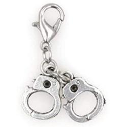 Its All About...You! Mini Handcuffs Clip on Charm Perfect for Necklaces and Bracelets 96T