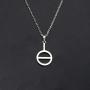 CENWA Agender Symbol Necklace Non-Binary Gender Androgyne Androgyny Sign Genderqueer Genderfluid Bigender Trigender