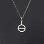 CENWA Agender Symbol Necklace Non-Binary Gender Androgyne Androgyny Sign Genderqueer Genderfluid Bigender Trigender