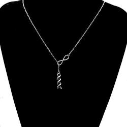 FUTOP Science Gift Biologist Science Jewelry DNA Microscope Lariat Y Necklace Necklace Gift for Scientists, Chemists