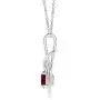 January Birthstone - Garnet Knot Pendant Necklace in Sterling Silver (6mm Garnet) January Birthstone - Garnet Knot Pendant Necklace in Sterling Silver (6mm Garnet)