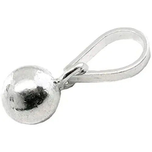 Karizma Jewels Pure Silver Solid Ball Pendant for Red Book Remedies