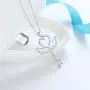 Besilver Triple Heart Necklace for Women Girls Antler/Butterfly/Crystal Iced Out Love Heart Jewelry Gifts for Christmas Day/Valentine Day/Birthday