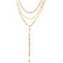 Hzacye Dainty Layered Choker Necklace Bar Disc Necklaces Coin Pendant Necklace 14K Gold Plated Layered Necklaces for Women