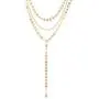 Hzacye Dainty Layered Choker Necklace Bar Disc Necklaces Coin Pendant Necklace 14K Gold Plated Layered Necklaces for Women
