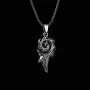 AILUOR Pewter Flame Fire Biker Pendant Necklace, Stainless Steel Gothic Men Vintage Punk Leather Necklace Jewelry AILUOR Pewter Flame Fire Biker Pendant Necklace, Stainless Steel Gothic Men Vintage Punk Leather Necklace Jewelry