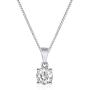 La Joya 1/6-1/3 Carat Total Weight (cttw) Certified Lab Grown Diamond Pendant Necklace - Set in 4 Prong Yellow Gold Or White Rhodium Plated .925 Sterling Silver With Chain - GH Color And VS/SI Clarity