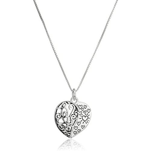 Sterling Silver ''My Daughter My Love'' Heart Pendant Necklace