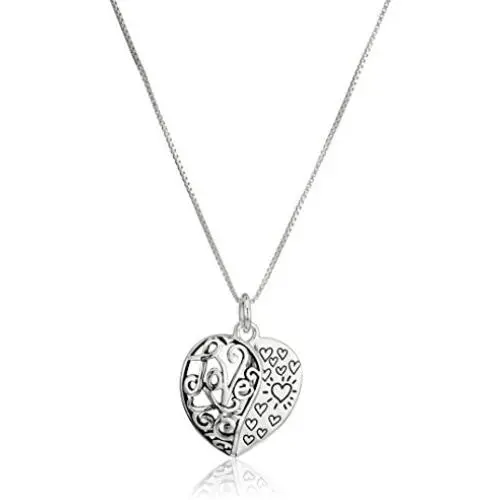 Sterling Silver ''My Daughter My Love'' Heart Pendant Necklace Sterling Silver ''My Daughter My Love'' Heart Pendant Necklace