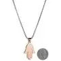 HZMAN Stainless Steel Egyptian Eye Fatima Hamsa Hand Pendant Necklace Success and Protection Lucky HZMAN Stainless Steel Egyptian Eye Fatima Hamsa Hand Pendant Necklace Success and Protection Lucky