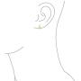 Personalized Alphabet Initial Letter A-Z Tiny Minimalist Real 14K Gold Solid Heart Stud Earrings For Women Teen Customizable