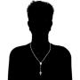 Ritastephens Italian Sterling Silver or Gold-tone 3mm Rosary Bead Virgin Mary Cross Necklace