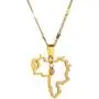 Yidan Stainless Steel Venezuela Map Pendant Necklace Venezuelan Charm Jewelry Yidan Stainless Steel Venezuela Map Pendant Necklace Venezuelan Charm Jewelry