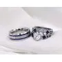 ringheart Couple Rings White Gold Filled Heart Cut Cz Womens Wedding Ring Sets Titanium Rhinestone Mens Wedding Band (Please Buy 2 Rings for 1 Pair) ringheart Couple Rings White Gold Filled Heart Cut Cz Womens Wedding Ring Sets Titanium Rhinestone Mens Wedding Band (Please Buy 2 Rings for 1 Pair)