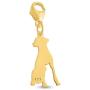 Azaggi Gold Plated Sterling Silver Handcrafted Dog and Cat Silhouette Pendant with Lobster Claw Clasp P0360S_pc Black Friday Jewelry Gift