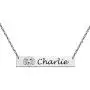 AILIN 925 Sterling Silver Photo Necklace wtih Any Custom Name Pandant Personalized Pet Jewelry Dog Necklace Cat Portrait Pet Gifts Pet Lover Gift Bar Necklace