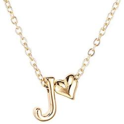 Initial Necklaces for Chain with Heart Pendant Gold Necklaces for Women Letter A-Z Necklace for Teen Girls