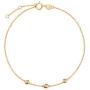 Carleen 18K Solid Gold Three Round Dot 0.045 ct Diamond Bracelet Minimalist Dainty Delicate Fine Jewelry for Women Girls