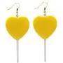 Mountainer Cute Heart Lollipop Candy Color Simulation Food Dangle Earring for Women Girl Funny Jewelry Mountainer Cute Heart Lollipop Candy Color Simulation Food Dangle Earring for Women Girl Funny Jewelry