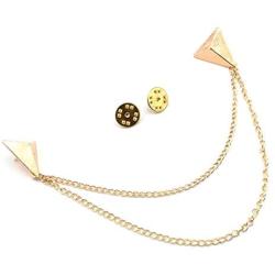 iNewcow Fashion Jewelry Gold Stud Collar Chain Brooch