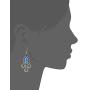 Miguel Ases Medium Triple Drop Diamond Center Swarovski Chandelier Drop Earrings