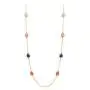 FAMARINE Multicolor Resin Beaded Chain Long Scatter Necklace for Girls Women, Red Blue Green Orange FAMARINE Multicolor Resin Beaded Chain Long Scatter Necklace for Girls Women, Red Blue Green Orange