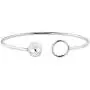 AeraVida Modern Circle and Ball Open Wrap .925 Sterling Silver Cuff Bangle Bracelet AeraVida Modern Circle and Ball Open Wrap .925 Sterling Silver Cuff Bangle Bracelet