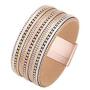 Wrap Leather Magnetic Buckle Chain Bracelets for Women Girls Bangle Jewelry Clasp Handmade Wristbands Gift