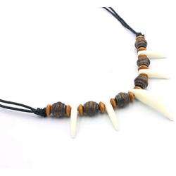 Scddboy Caveman Necklace,Bone Tooth Necklace for men