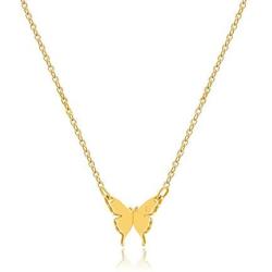 Joycuff Butterfly Necklace Dainty Gold Butterfly Pendant Personalized Initial Letter Necklaces Christmas Birthday Gifts for Teen Girl Daughter Bridesmaid Best Friend