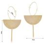 Fashion Exaggerated 18K Gold Geometric Multi-layer Half Circle Dangle Drop Earring for Women
