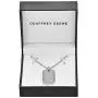 Geoffrey Beene Stainless Steel Mens Engravable Dog Tag Pendant Box Chain Necklace with Cubic Zirconia Stone Geoffrey Beene Stainless Steel Mens Engravable Dog Tag Pendant Box Chain Necklace with Cubic Zirconia Stone