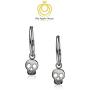 Big Apple Hoops - Easter Sunday High Polished Solid 925 Sterling Silver Punk Rock Skull Charm with 14mm Hoop Earrings in 2 Colors Silver or Black with Maximum Anti-Tarnish Finish Gifts for Men, Teens, Women