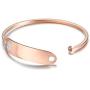 Free Custom Engraving Stainless Steel Catch Hook Oval Fit Medical Alert ID Bangle Bracelet