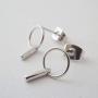 HONEYCAT Link Bar Earrings in Gold, Rose Gold, or Silver | Minimalist, Delicate Jewelry (Gold)