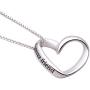 ALOV Jewelry Sterling Silver Forever Friend Love Heart Pendant Necklace