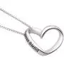 ALOV Jewelry Sterling Silver Forever Friend Love Heart Pendant Necklace
