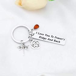 SEIRAA Outlander Inspired Jewelry Irish Jewelry Outlander Lover Gift Outlander Claire Fraser Keychain I Love You to Fraser’s Ridge and Back Keychain