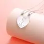 FLYOW Sister Necklaces/Mother Daughter Necklaces/Couple Necklaces for 2 Sterling Silver Heart Necklace Twin Sorority Heart Halves Matching Birthday Gifts for Women