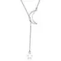 Lariat Y Necklace Crescent Moon Star 925 Sterling Silver for Women Girls Teens Dainty Layered Long Chain Pendant Personalist Jewelry Best Friend Gifts