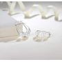 FANCIME White/Yellow Gold Plated 925 Sterling Silver Dangle Drop Pearl Endless Hoop Earrings Dainty Fine Jewelry For Women Girls