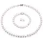 JYX Freshwater Pearl Necklace Set 11-12mm White Pearl Necklace Bracelet and Earrings Jewelry Set JYX Freshwater Pearl Necklace Set 11-12mm White Pearl Necklace Bracelet and Earrings Jewelry Set