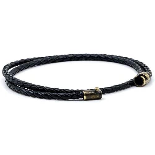 Lobo Verde Handmade Double Wrap Braided Leather Bracelet with Magnetic Copper Clasp