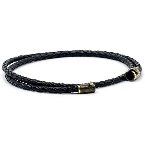 Lobo Verde Handmade Double Wrap Braided Leather Bracelet with Magnetic Copper Clasp Lobo Verde Handmade Double Wrap Braided Leather Bracelet with Magnetic Copper Clasp